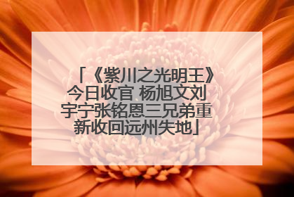 《紫川之光明王》今日收官 杨旭文刘宇宁张铭恩三兄弟重新收回远州失地
