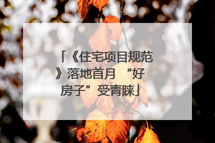 《住宅项目规范》落地首月 “好房子”受青睐