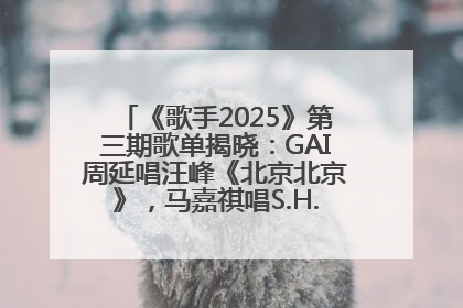 《歌手2025》第三期歌单揭晓：GAI周延唱汪峰《北京北京》，马嘉祺唱S.H.E《你曾是少年》