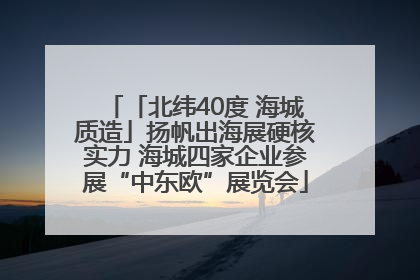 「北纬40度 海城质造」扬帆出海展硬核实力 海城四家企业参展“中东欧”展览会