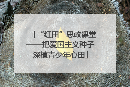“红田”思政课堂——把爱国主义种子深植青少年心田