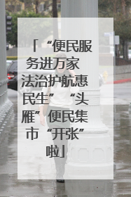 “便民服务进万家 法治护航惠民生”“头雁”便民集市“开张”啦