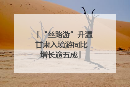“丝路游”升温 甘肃入境游同比增长逾五成