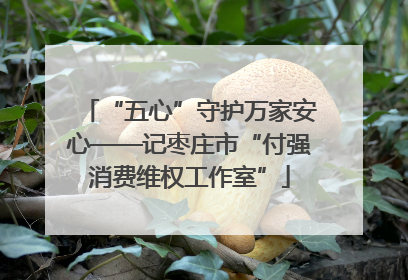 “五心”守护万家安心——记枣庄市“付强消费维权工作室”