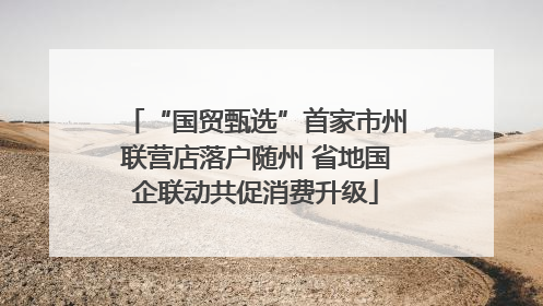“国贸甄选”首家市州联营店落户随州 省地国企联动共促消费升级