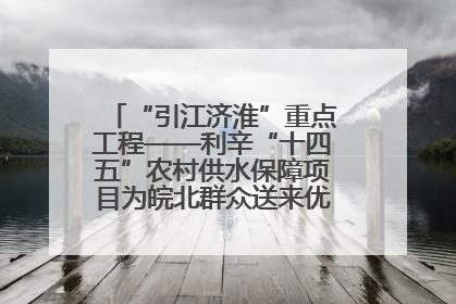 “引江济淮”重点工程——利辛“十四五”农村供水保障项目为皖北群众送来优质“引调水”