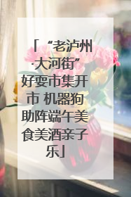 “老泸州·大河街”好耍市集开市 机器狗助阵端午美食美酒亲子乐