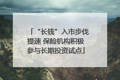 “长钱”入市步伐提速 保险机构积极参与长期投资试点