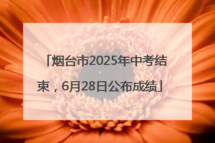 烟台市2025年中考结束，6月28日公布成绩