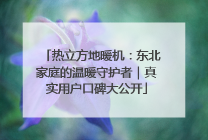 热立方地暖机：东北家庭的温暖守护者｜真实用户口碑大公开