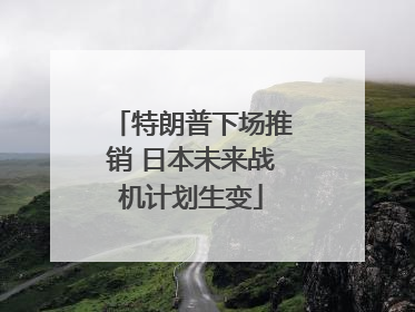 特朗普下场推销 日本未来战机计划生变