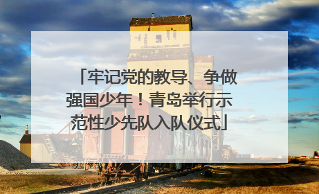 牢记党的教导、争做强国少年！青岛举行示范性少先队入队仪式