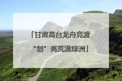 甘肃高台龙舟竞渡“划”亮荒漠绿洲