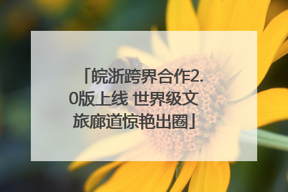 皖浙跨界合作2.0版上线 世界级文旅廊道惊艳出圈