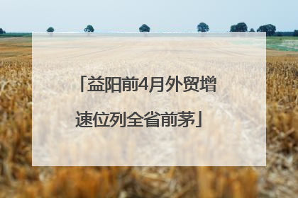 益阳前4月外贸增速位列全省前茅