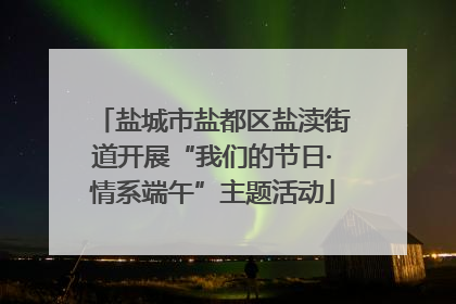 盐城市盐都区盐渎街道开展“我们的节日·情系端午”主题活动