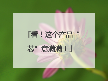 看！这个产品“芯”意满满！