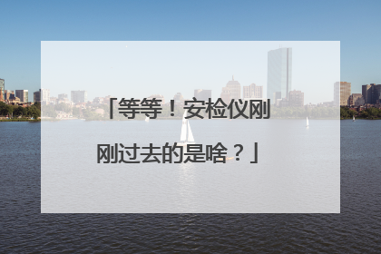 等等！安检仪刚刚过去的是啥？