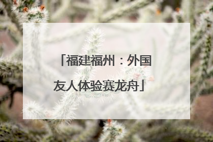 福建福州：外国友人体验赛龙舟