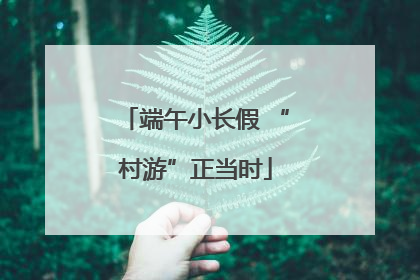 端午小长假 “村游”正当时
