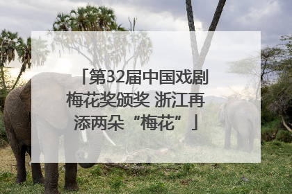 第32届中国戏剧梅花奖颁奖 浙江再添两朵“梅花”