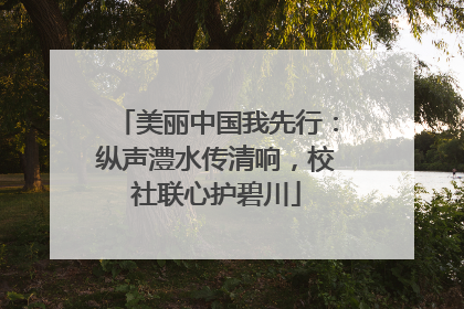 美丽中国我先行：纵声澧水传清响，校社联心护碧川