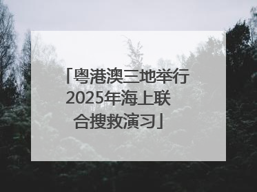 粤港澳三地举行2025年海上联合搜救演习