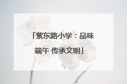 紫东路小学：品味端午 传承文明