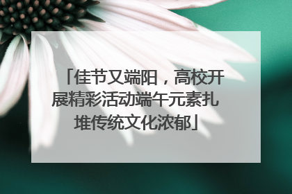 佳节又端阳，高校开展精彩活动端午元素扎堆传统文化浓郁