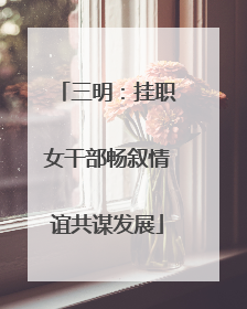 三明：挂职女干部畅叙情谊共谋发展