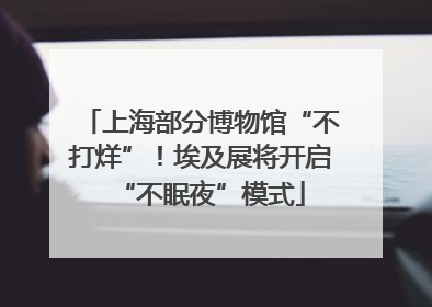 上海部分博物馆“不打烊”！埃及展将开启“不眠夜”模式