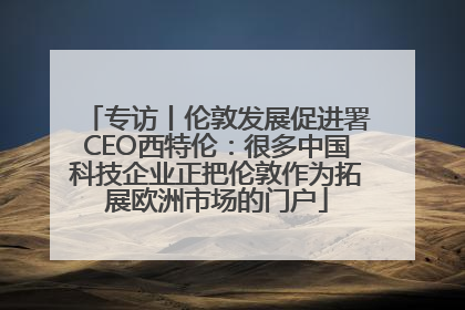 专访丨伦敦发展促进署CEO西特伦：很多中国科技企业正把伦敦作为拓展欧洲市场的门户