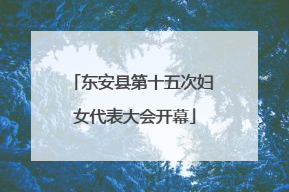 东安县第十五次妇女代表大会开幕