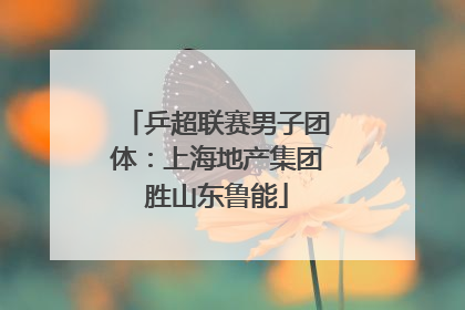 乒超联赛男子团体：上海地产集团胜山东鲁能
