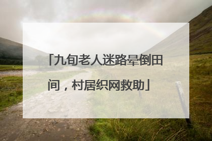 九旬老人迷路晕倒田间，村居织网救助