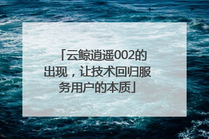 云鲸逍遥002的出现，让技术回归服务用户的本质