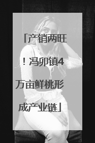 产销两旺！冯卯镇4万亩鲜桃形成产业链