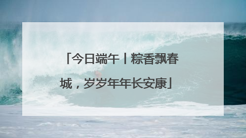 今日端午丨粽香飘春城，岁岁年年长安康
