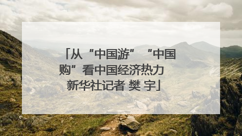从“中国游”“中国购”看中国经济热力 新华社记者 樊 宇