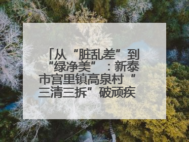 从“脏乱差”到“绿净美”：新泰市宫里镇高泉村“三清三拆”破顽疾，无人机“天眼”护新颜