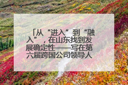 从“进入”到“融入”，在山东找到发展确定性——写在第六届跨国公司领导人青岛峰会开幕之际