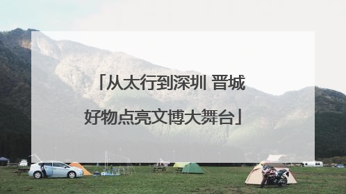 从太行到深圳 晋城好物点亮文博大舞台