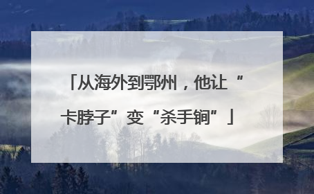 从海外到鄂州，他让“卡脖子”变“杀手锏”