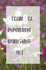 以媒：以色列筹划对伊朗行动多年