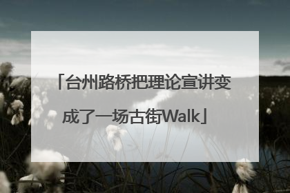 台州路桥把理论宣讲变成了一场古街Walk