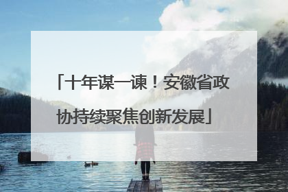 十年谋一谏！安徽省政协持续聚焦创新发展