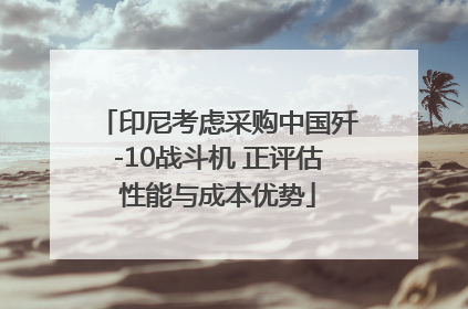印尼考虑采购中国歼-10战斗机 正评估性能与成本优势