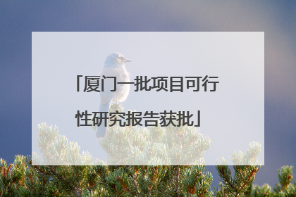 厦门一批项目可行性研究报告获批