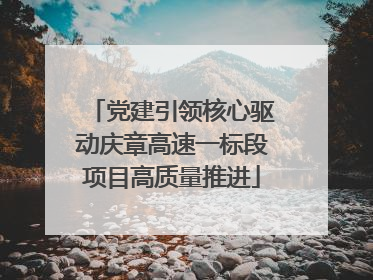 党建引领核心驱动庆章高速一标段项目高质量推进