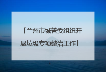 兰州市城管委组织开展垃圾专项整治工作